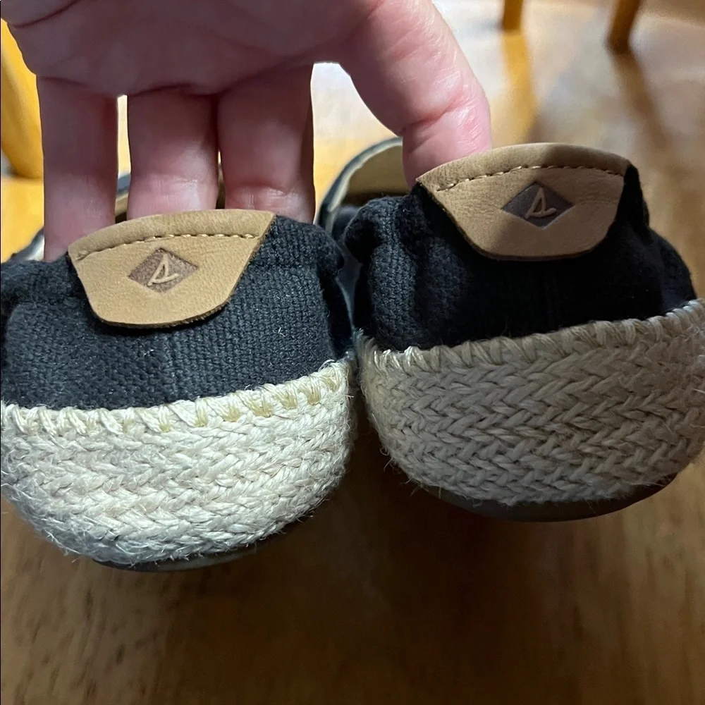Sperry Black Canvas Espadrilles 8